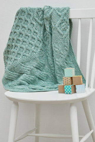 AWM Patchwork cot throw colour - Teal
