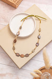 Gist Shell and Hematite Necklace