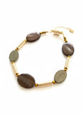 Gist Shell and Hematite magnetic bracelet