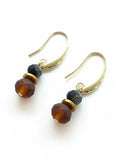 Gist Amber crystal drop earrings