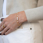 SPK Farrah Freshwater Pearl Bracelet - Gold