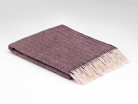 McNutt Blanket - Heritage Berry Herringbone