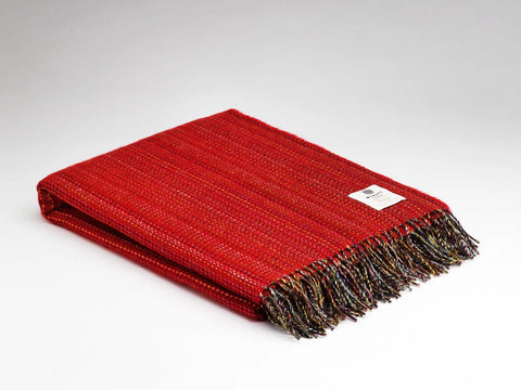 McNutt Throw - Bright Red Tweed