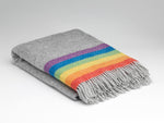 McNutt Lambswool Throw - Rainbow Stripe