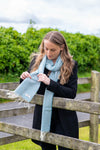 McNutt Lambswool Scarf - Spotted Turquoise