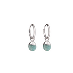 Decadorn Hoop Earrings - TT Amazonite Silver