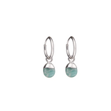 Decadorn Hoop Earrings - TT Amazonite Silver