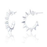 SPK Auberta Medium Spike Hoop Earrings- Stirling Silver