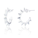 SPK Auberta Medium Spike Hoop Earrings- Stirling Silver