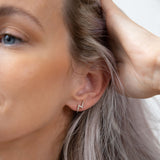 SPK Peri C.Z. Lightning Stud Earrings- Stirling Silver