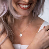 SPK Liga Hexagon Mother of Pearl Pendant & Chain - Silver