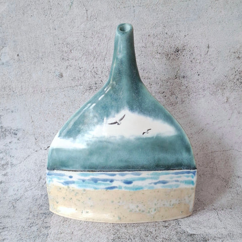 RBR Small Bottle Neck Vase - Ebb Tide