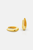 1&8 Earrings - Gold Sculpt Oval Hoops