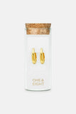 1&8 Earrings - Gold Sculpt Oval Hoops