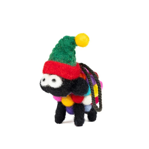 EKN Hanging Sheep - Xmas Elf Multi Colour