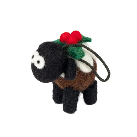 EKN Hanging Sheep - Xmas Pudding