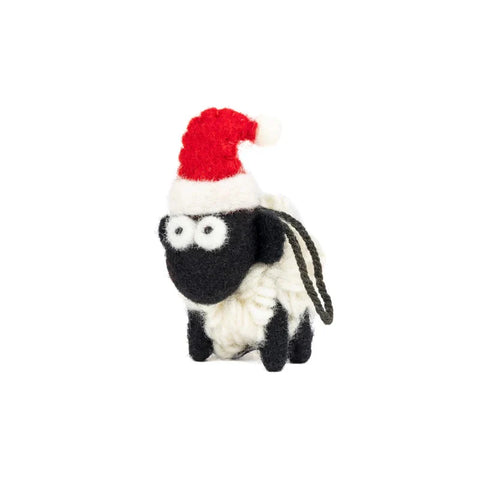 EKN Hanging Sheep - Mini Santa Hat
