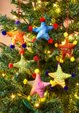 N-UK Recycled Sari Decoration Star Pompoms