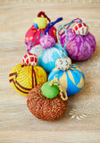 N-UK Recycled Sari Decoration Double Bauble
