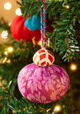 N-UK Recycled Sari Decoration Double Bauble