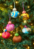 N-UK Recycled Sari Decoration Double Bauble