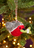 N-UK Felt Carry Robin Decoration