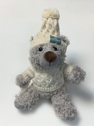 AWM Small grey teddy with aran sweater