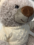 AWM Med grey teddy with aran sweater