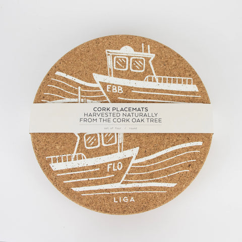 Liga Cork Placemats & Coasters - Ebb & Flow