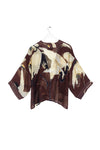 OHS Kimono - Stork Burgundy