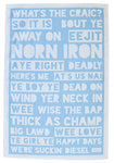 HLM NI Sayings Tea Towel