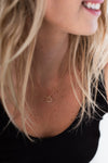 1&8 Necklace - Gold Open Heart