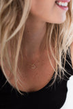 1&8 Necklace - Gold Open Heart