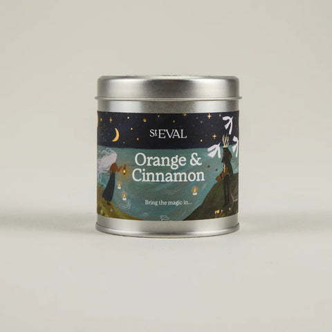 St Eval Scented Tin Candle - Orange & Cinnamon Xmas