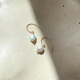 Decadorn Ear Wire Earrings - Sea Pearl Gold
