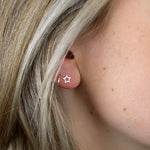 PM Sterling Silver Open Star Stud Earriings
