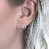 PM Cut Out Heart Stud Earrings