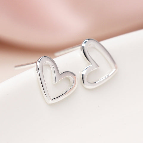PM Cut Out Heart Stud Earrings