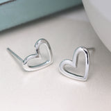 PM Cut Out Heart Stud Earrings