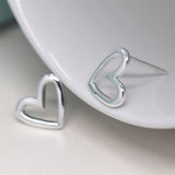 PM Cut Out Heart Stud Earrings
