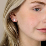 PM Silver & Gold Daffodil Stud Earrings