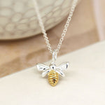 PM Gold & Silver Bee Necklace