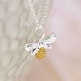 PM Gold & Silver Bee Necklace