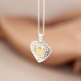 PM Sterling Silver Hammered Heart Necklace