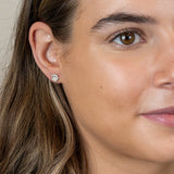 PM Sterling Silver Paw Print Stud Earrings