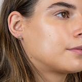 PM Sterling Silver Bird & Gold Tree Stud Earrings