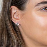 PM Sterling silver cut-out star stud earrings