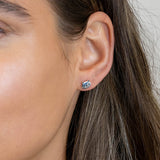 PM Cat Face Stud Earrings