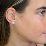 PM Sterling silver clover earrings