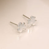 PM Sterling silver clover earrings